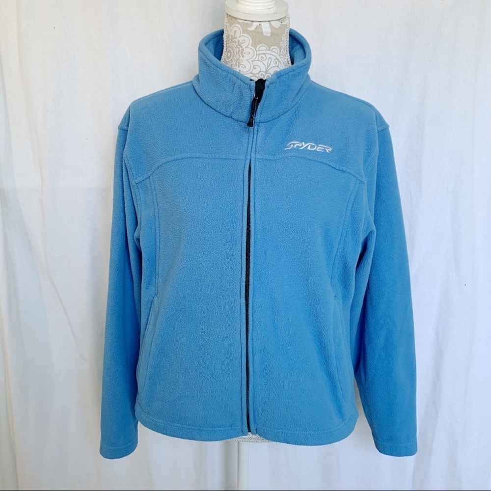 Spyder // blue fleece zip up jacket size medium my1